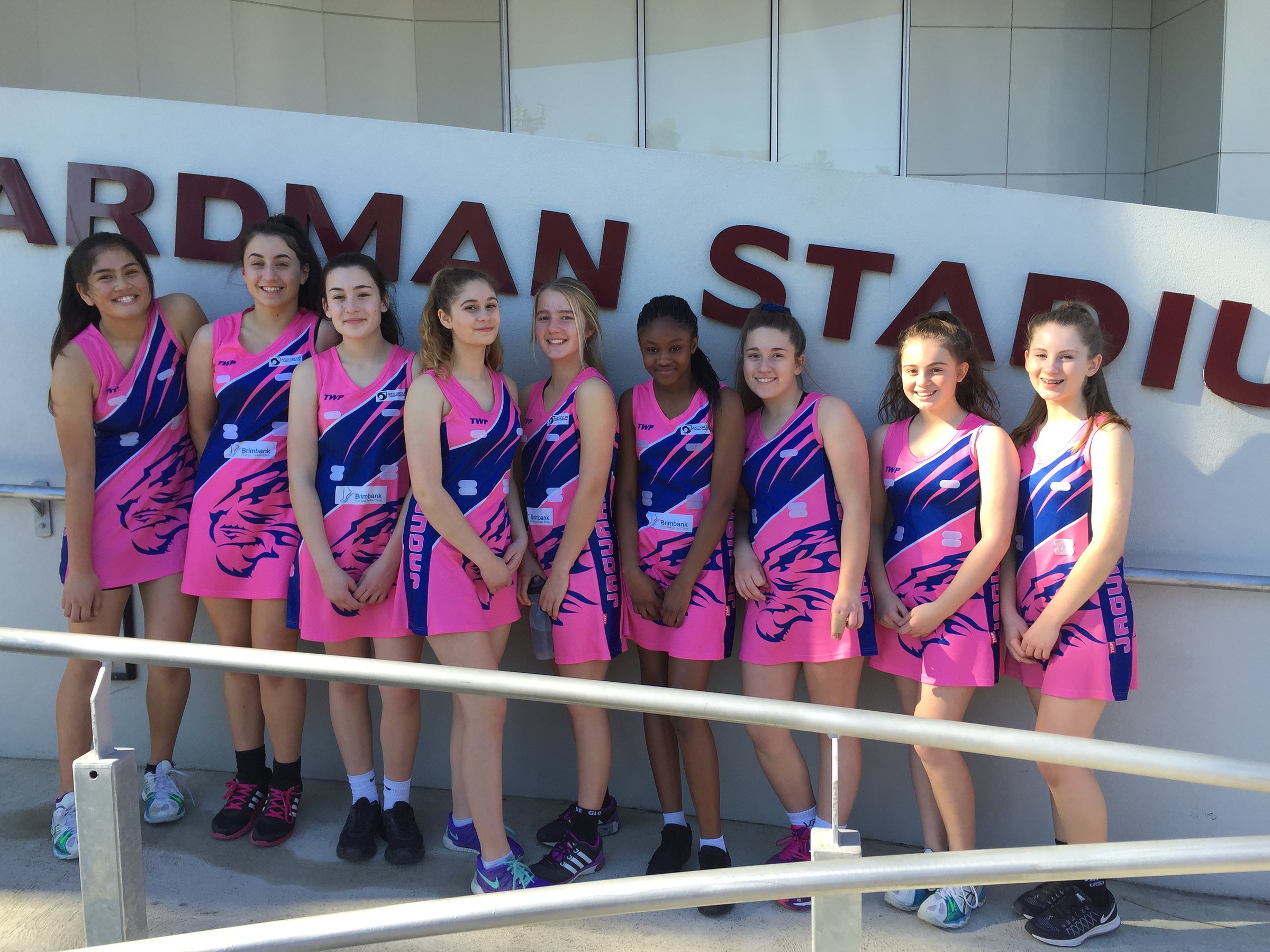 A Jaguars team at Hardman Stadium