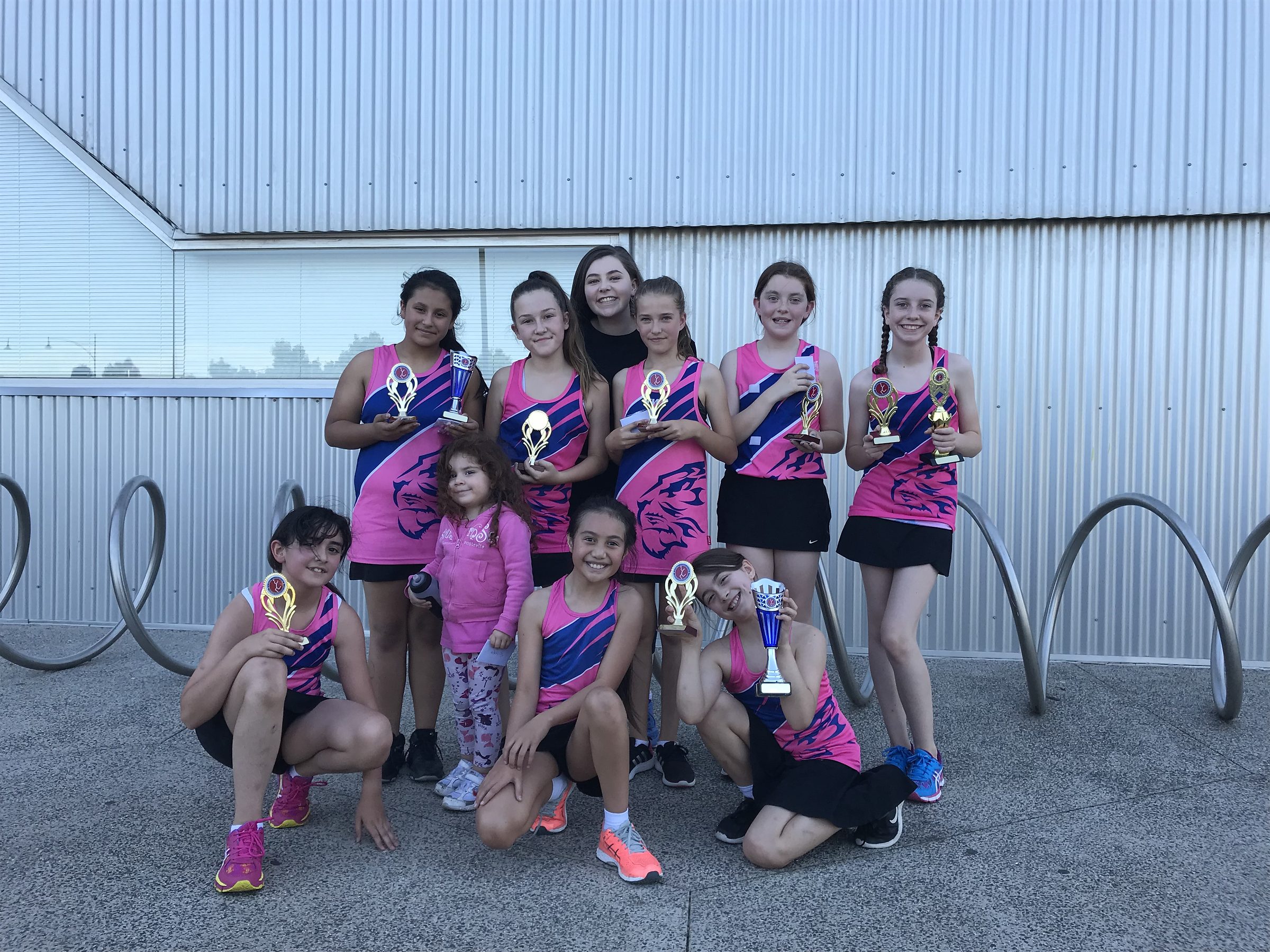 Jaguars juniors with their trophies